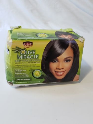 African Pride Olive Miracle Deep Conditioning Anti-Breakage No Lye Relaxer NEW