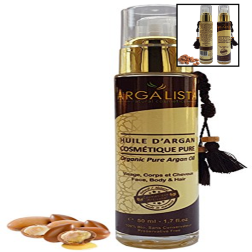 100% PURE & ORGANIC Moroccan Argan Oil For Face Hair Body Skin Nails. 1.7 Ounces