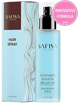SAFISA Hair Straighten & Repair Spray â€“ Keratin Hair Treatment with Argan Oil