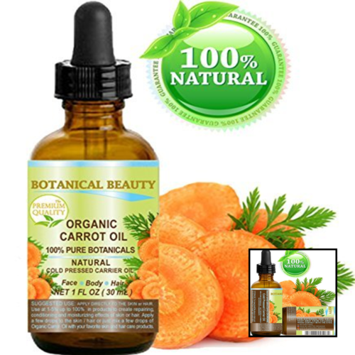 ORGANIC CARROT OIL 100% Natural/Pure Botanicals/Cold Pressed Carrier Oi 1 Ounces