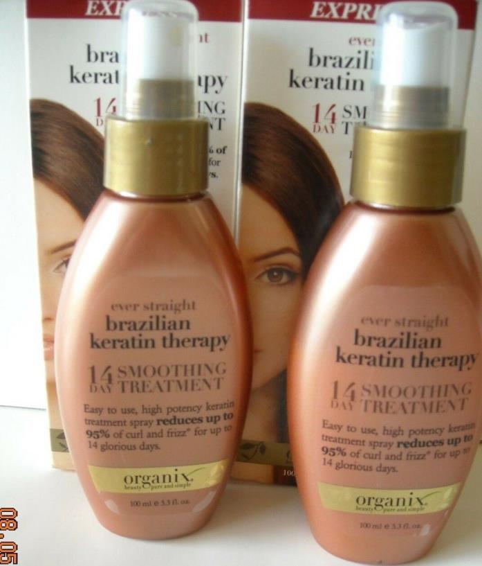 Lot 2 Organix Brazilian Keratin Therapy 14 Day Smoothing Treatment