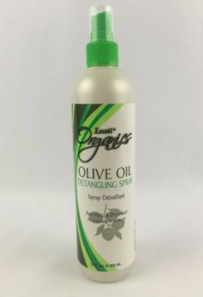 Lusti Organics Olive Oil Anti-frizz Hair Detangling Spray 12oz New