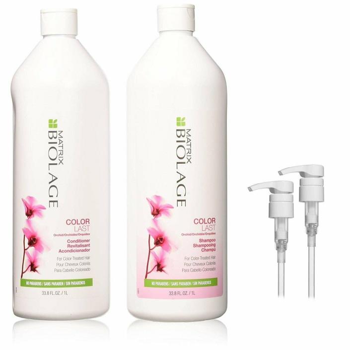 Matrix Biolage Colorlast Shampoo Conditioner Liter Duo Free Pumps NEW FRESH FAST