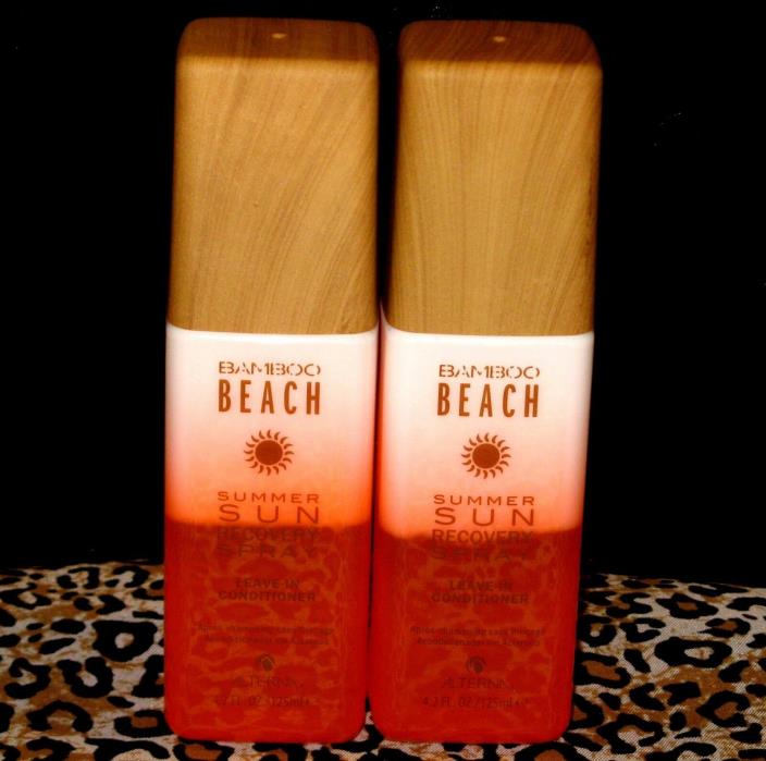 2 X Alterna Bamboo Summer Sun Recovery Spray 4.2 oz Set Leave in Conditioner