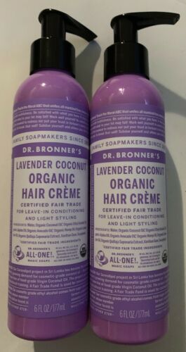 Dr. Bronner - Lavender & Coconut Hair Conditioner & Styling Creme, 6 Oz 2x