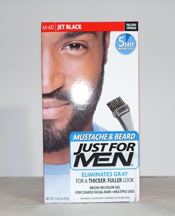 3 pack of just for men mustach beard_brush in color gel_m60 jet black_free ship