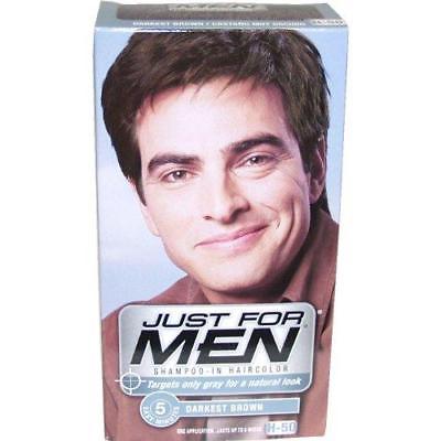 Just for Men Shampoo-In Hair Color, Darkest Brown 50, Packaging May Vary,
