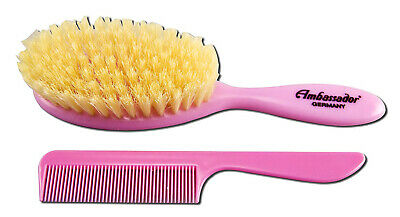 (Pink 5129 1 Unit) - Ambassador Hairbrush, Baby Brush & Comb, Pink, 1 Hairbrush