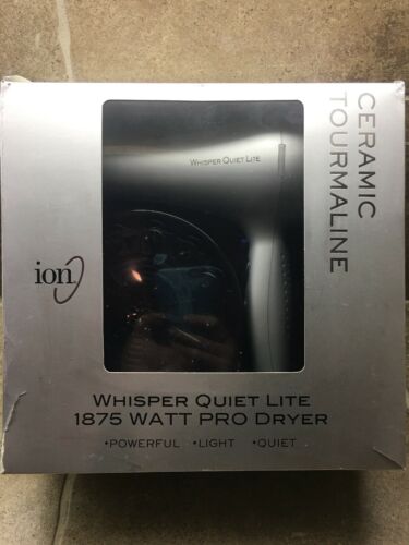 Ion Whisper Quiet Lite Ionic - Ceramic Tourmaline Hair Dryer, 1875 Watts NEW!!!