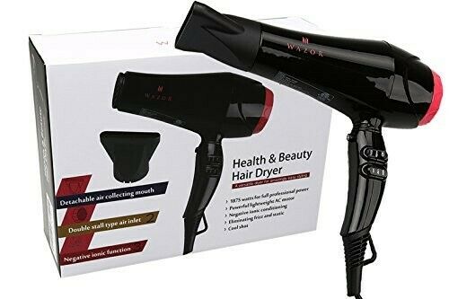 Professional Hair Dryer Black Negative Ionic Ceramic Blower For Women Salon