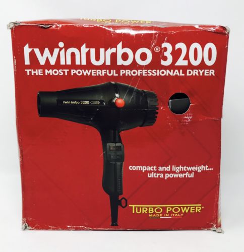 Twinturbo Turbo Power Twin Turbo 3200 Hair Dryer Black New