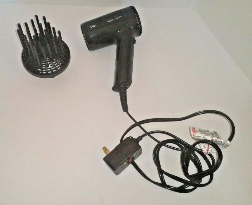 Braun SuperVolume Twist Hair Dryer Compact 1200w Diffuser 4853 Salon