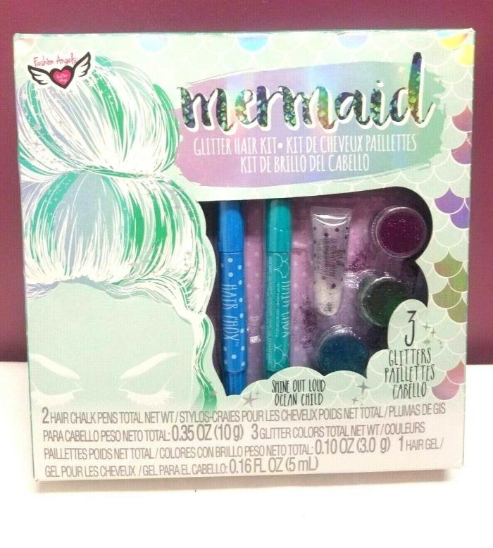 Shine Out Loud Ocean Child Mermaid Glitter Hair Kit Hair Chalk & Shimmer Set NEW