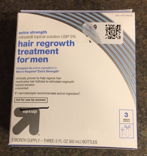 New Up & Up Extra Strength 5% Minoxidil Hair Regrowth Treatment for Men 3 Months