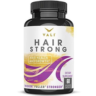 Hair Health Growth Vitamins with Biotin & Keratin - 60 Veggie Capsules. Extra St