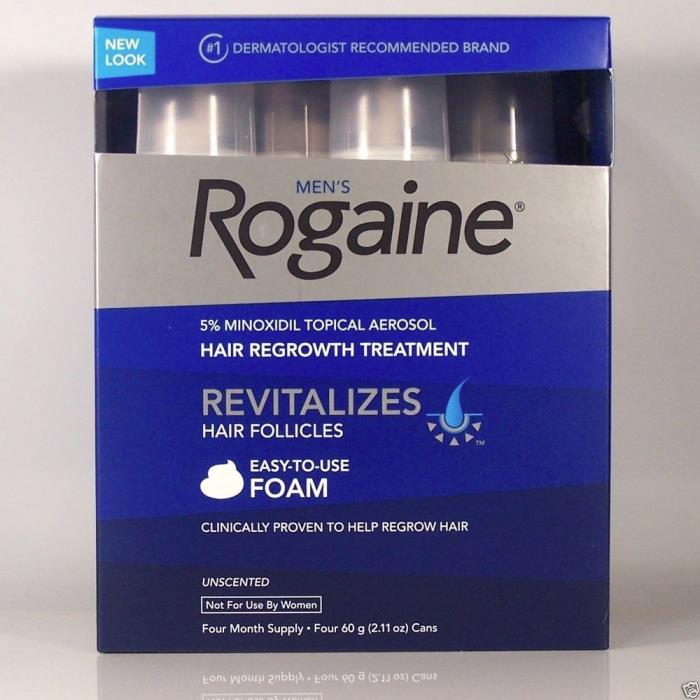 Rogaine 5% Minoxidil Unscented Foam for Men 4 Month Supply