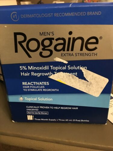 Rogaine Men's Hair Regrowth Treatment Topical Solution 3 month supply Exp 2021