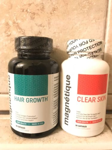 Magnetique Hair Growth 30 Capsules & Clear Skin 30 Capsules Sealed * See Below