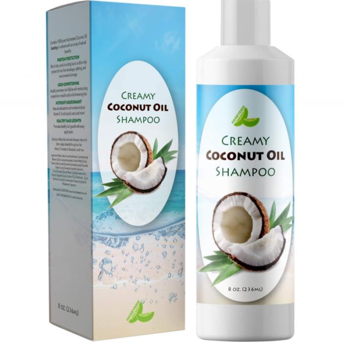 All Natural Coconut Oil Shampoo for Hair Growth - Regrowth Treatment Men and Wom