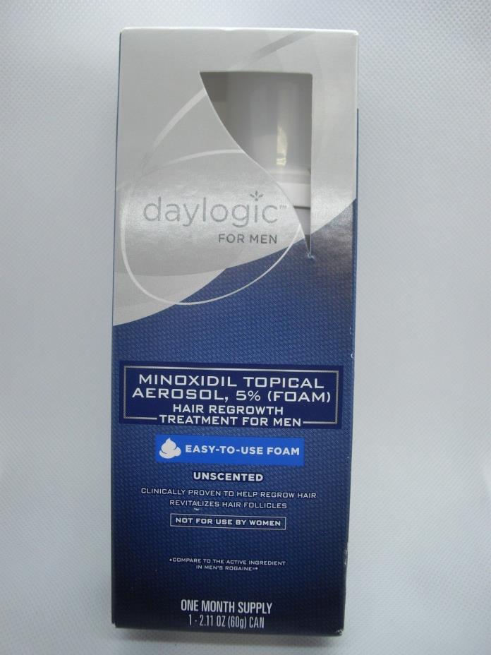 Daylogic For Men 5% Minoxidil Topical Aerosol FOAM Unscented 1-Month Supply 9/19