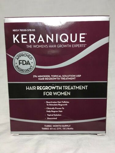 NIB Keranique Hair Regrowth Treatment For Women 3 Month Supply Expires 03/20