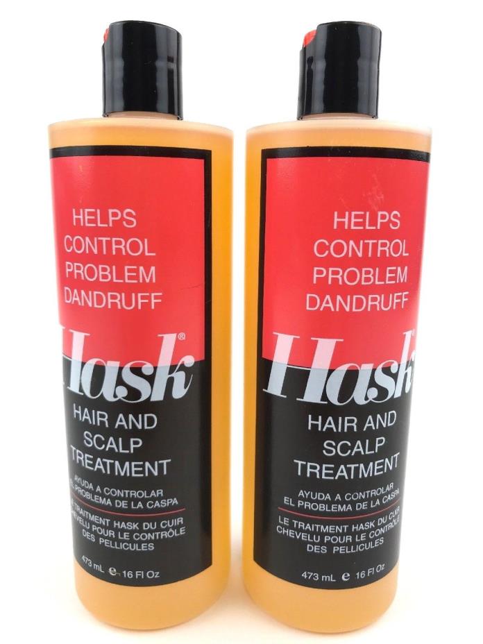 (2) Hask Hair and Scalp Treatment Control for Problem Dandruff Itch 16 Oz