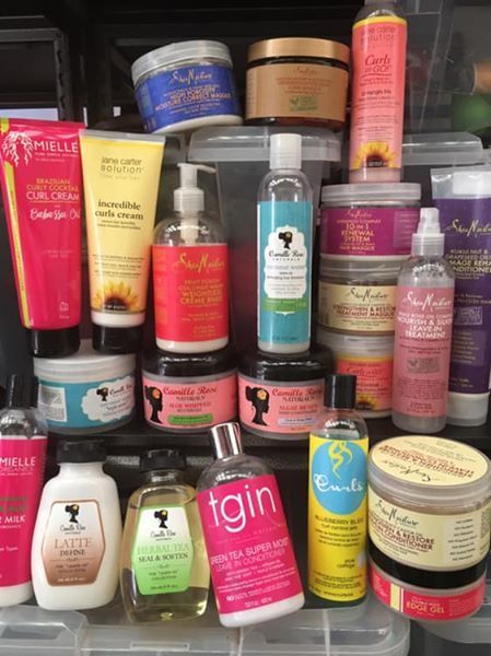 Shea Moisture, Camille Rose, Mielle and other products
