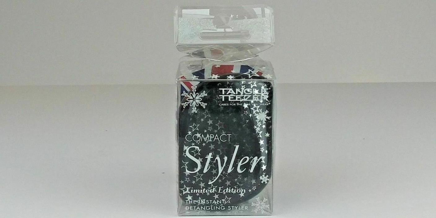 TANGLE TEEZER Compact Styler Brush ~ Black Twinkle ~ Limited Edition ~ NIP