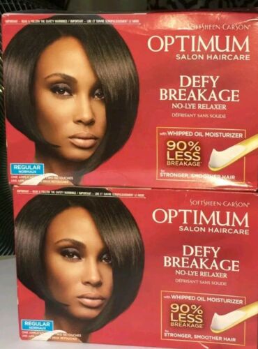 OPTIMUM SALON HAIR CARE DEFY BREAKAGE NO-LYE RELAXER **LOT OF 2**