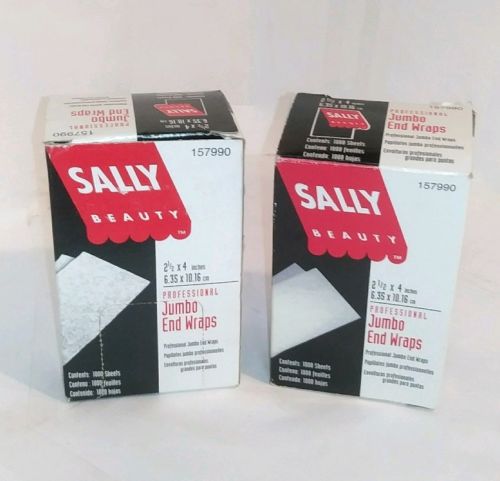 2pk Sally Beauty Professional Jumbo End Wraps 157990 Box 2000 Sheets 2.5x4