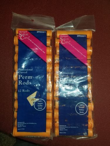 New Lot of 2 Salon Care Professional Perm Rods Orange