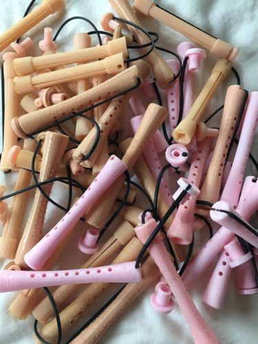 39 Rubber Band Perm Rods Pink Brown