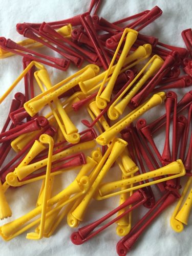 57 Goody Plastic Swing Arm Perm Rods Red Yellow