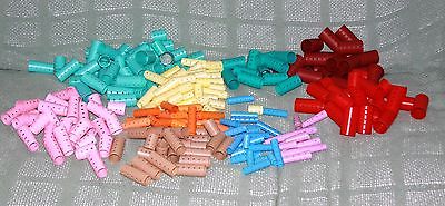 LARGE LOT OF 277 MULTI COLOR VARIOUS SIZES HARD PLASTIC ROLLERS CURLERS!