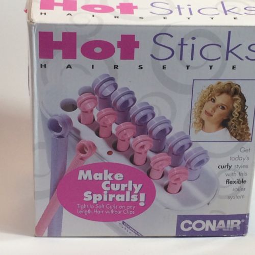 Conair Hot Sticks Traveller 14 Flexible Hot Rollers Curlers Pageant Tight Curls