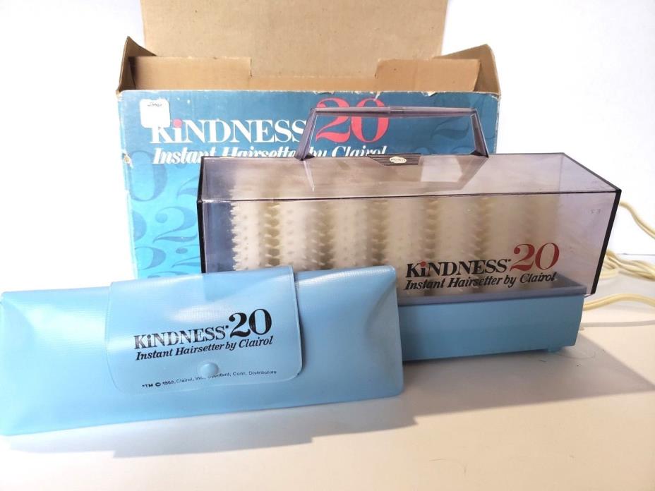 Vintage 1968 CLAIROL KINDNESS 20 Instant Hot Rollers Pageant Hair Setter 761