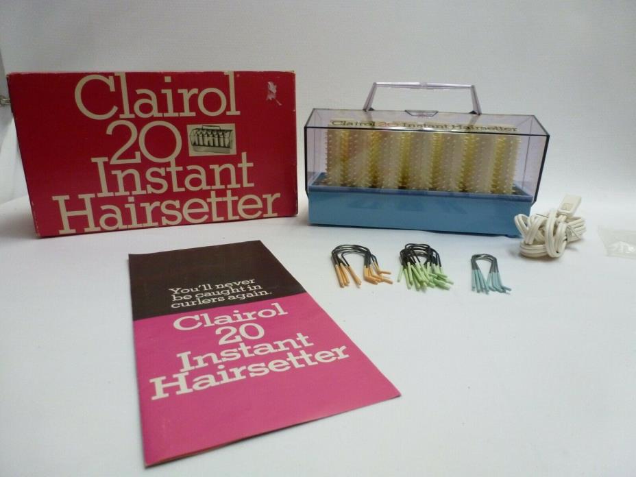 Clairol 20 Instant Hairsetter Model 519 Hot Rollers Clips Pageant