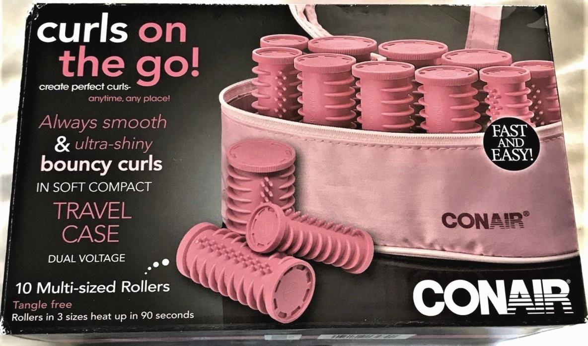 Conair(R) Instant Heat Compact Hot Rollers Curls on the Go - Pink
