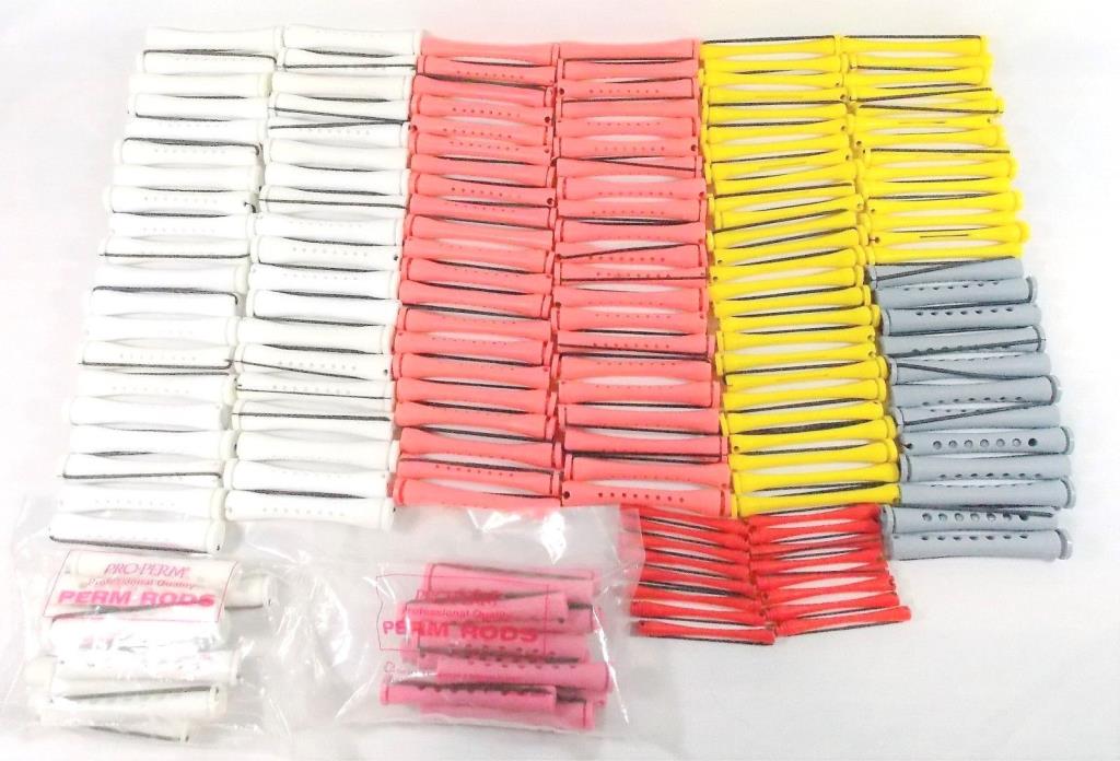 Pro Perm Rods 170+ Plastic Rollers Elastic w/Button End Professional Quality