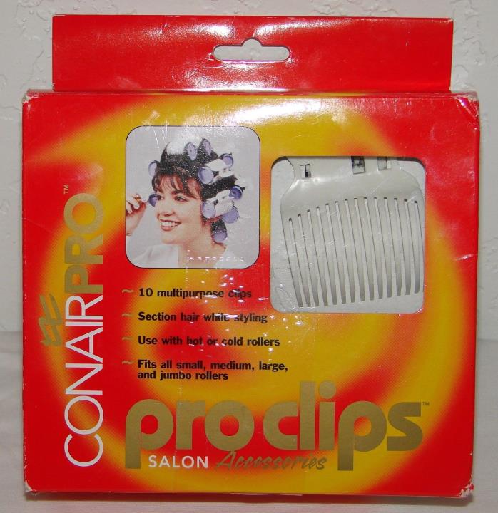 NEW Conair Pro Clips Salon Accessories Hot or Cold Curlers Fits all Damaged Box