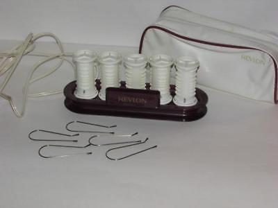 Revlon Hot Rollers Travel Set 5 Curlers & Clips Dual Voltage Model RV256