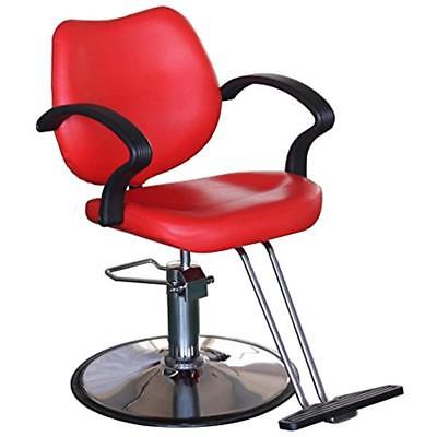 FlagBeauty Hair Salon Equipment Hydraulic Barber Styling Chair (red)