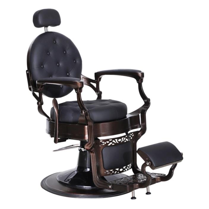 Heavy Duty All Purpose Hydraulic Barber Chair Recliner Metal Vintage Salon Chair