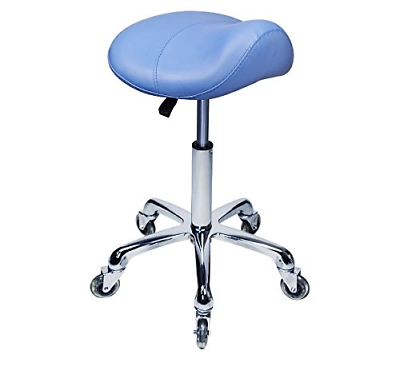 Saddle Stool Rolling Ergonomic Swivel Chair for Dental Office Massage Clinic Spa