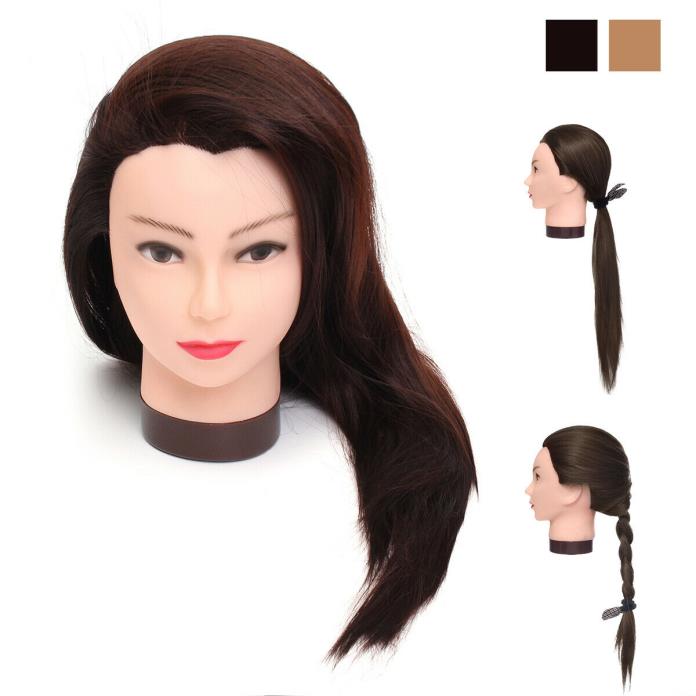 70cm Real Human Hair Hairdressing Training Mannequin