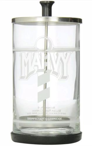 William Marvy No.6 Glass Manicurist Disinfectant Jar