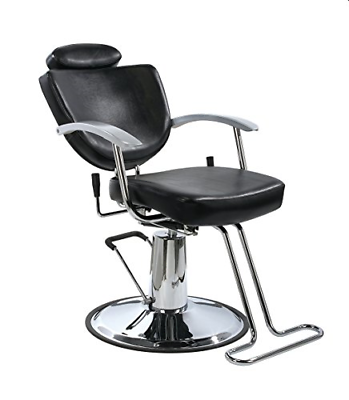 Black Fashion All Purpose Hydraulic Recline Barber Salon Chair Shampoo 67W