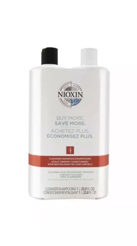Nioxin System 4 Liter Duo Cleanser + Scalp Therapy, Colored Hair Thinning - NEW!