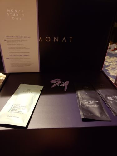 8 Pc Kit  MONAT  ULTIMATE Blow Out SET Hair Spray Brush Hair Dryer Taffy and +++
