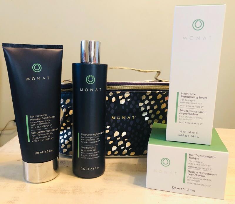 MONAT Restructuring Hair Care Collection 5Pcs w/travel bag NEW!